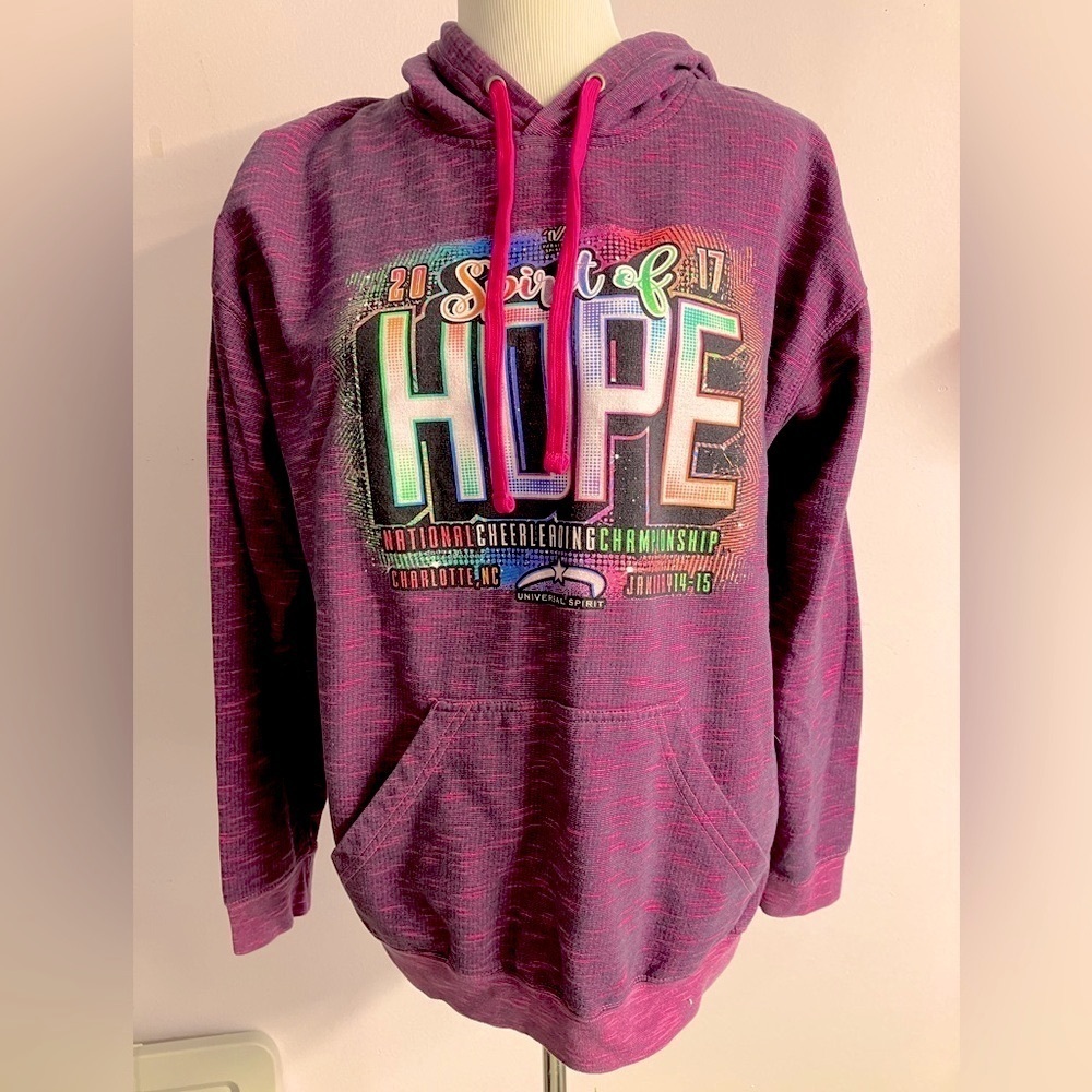 Pullover Hoodie, Women’s L, Pink/Purple, National Cheerleading